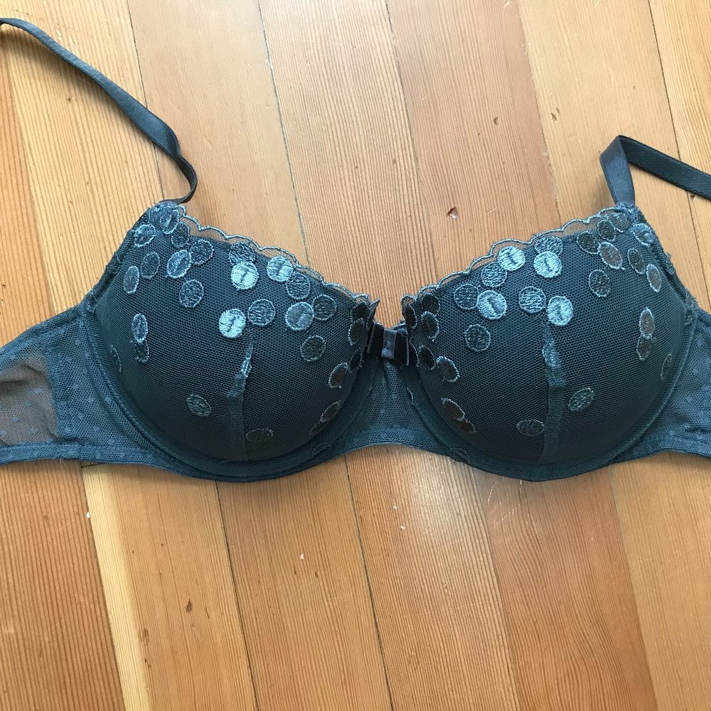 aerie lightly lined gray balconette bra 32C